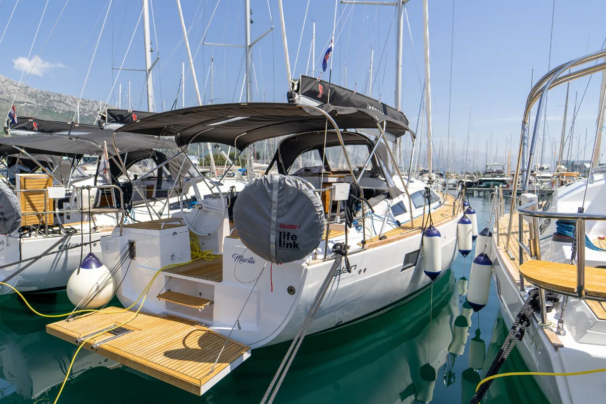 Marita, a Elan Impression 45.1 sailboat at Grad Kaštela, Croatia