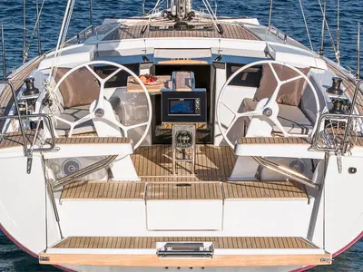 Cockpit of Beatrice, a Hanse Yachts Hanse 388 sailboat at Betina, Croatia