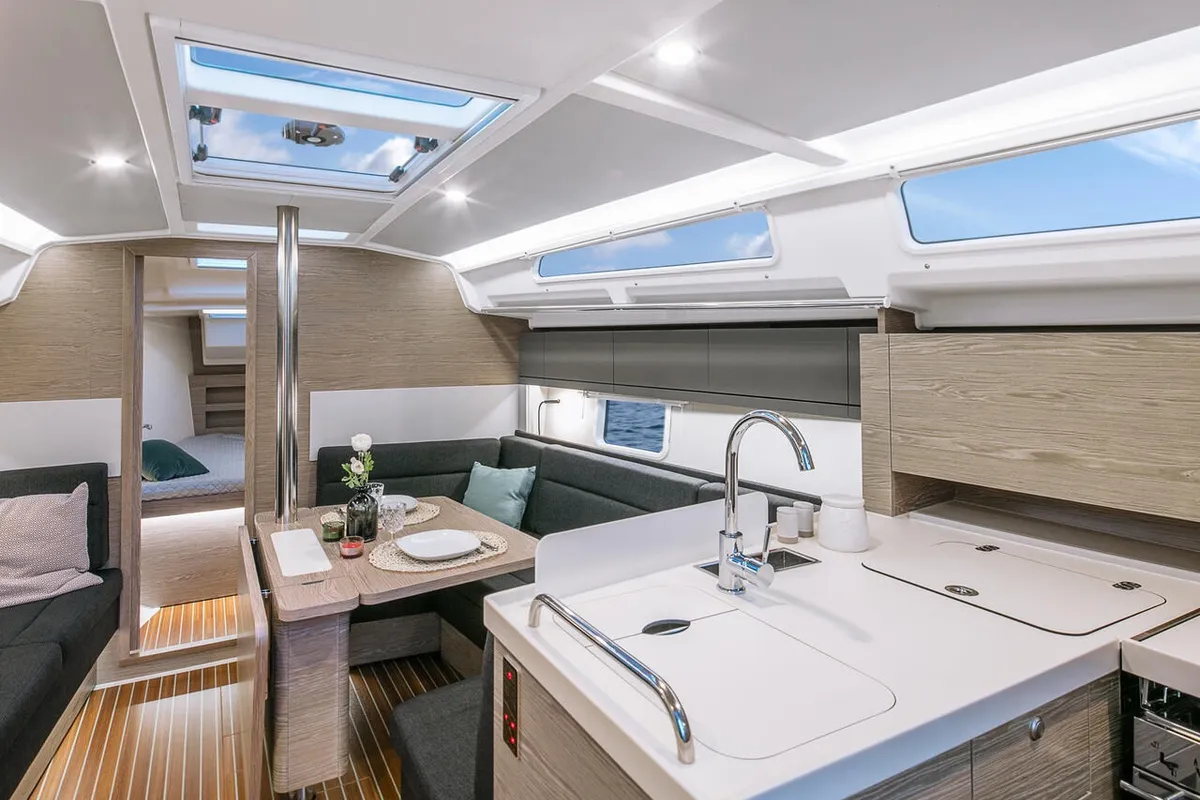 Galley of Beatrice, a Hanse Yachts Hanse 388 sailboat at Betina, Croatia
