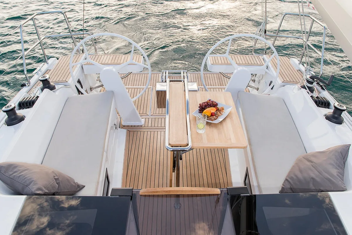 Cockpit of Beatrice, a Hanse Yachts Hanse 388 sailboat at Betina, Croatia