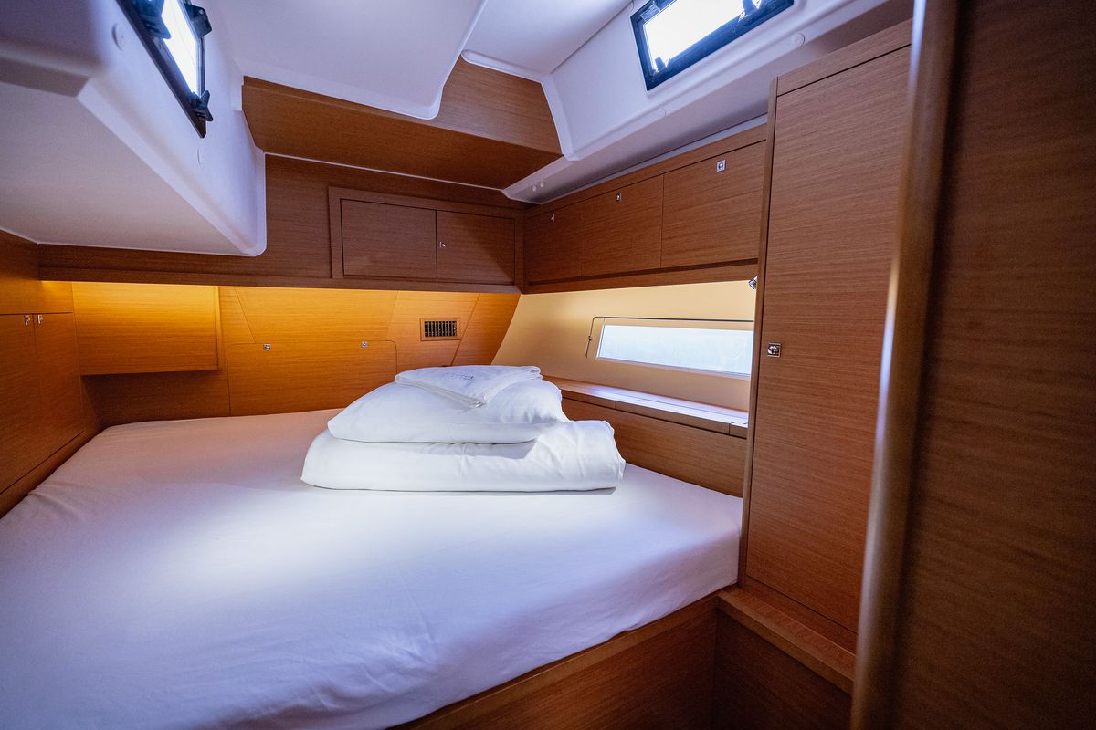 Cabin on Angelique, a Dufour 470 sailboat at Grad Kaštela, Croatia
