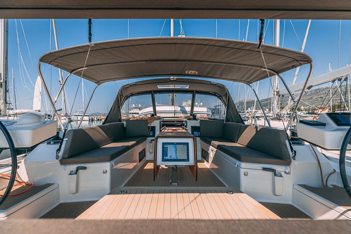 Cabin on Angelique, a Dufour 470 sailboat at Grad Kaštela, Croatia