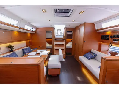 Galley of Angelique, a Dufour 470 sailboat at Grad Kaštela, Croatia