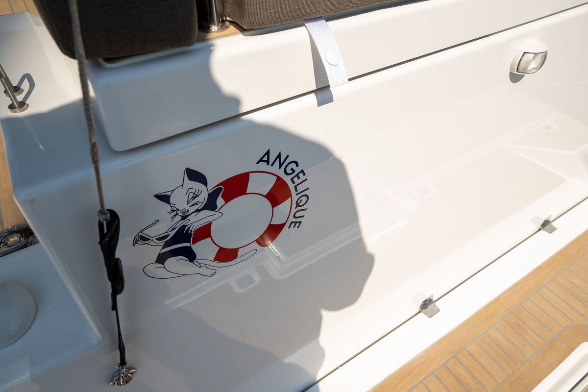 Angelique, a Dufour 470 sailboat at Grad Kaštela, Croatia