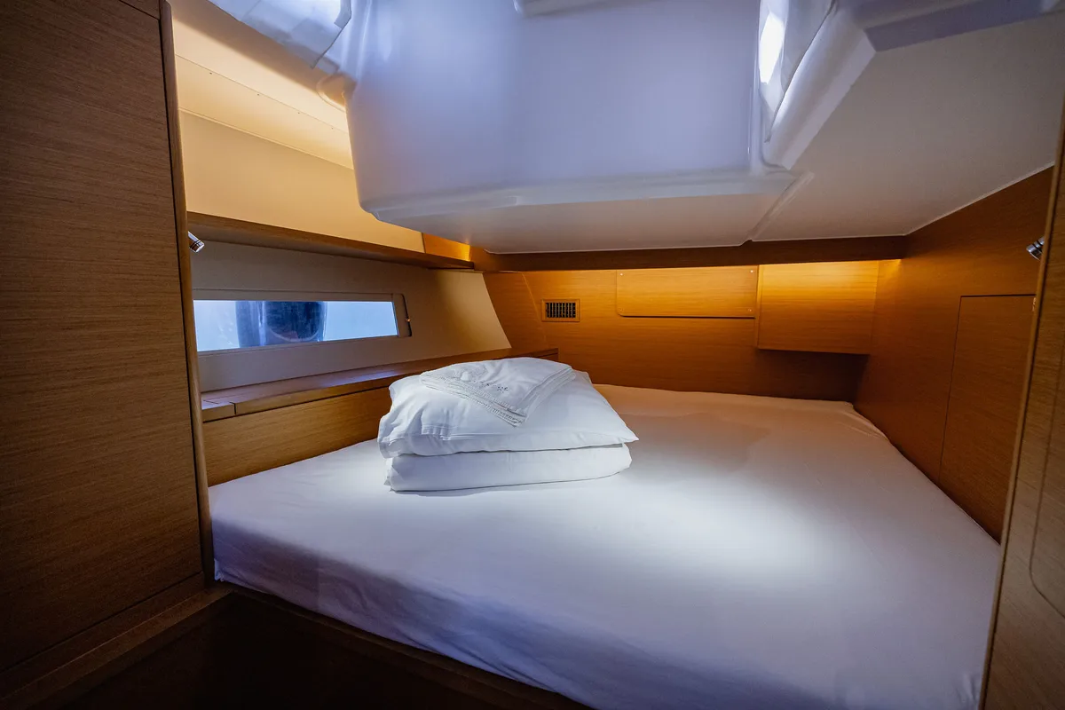 Cabin on Angelique, a Dufour 470 sailboat at Grad Kaštela, Croatia