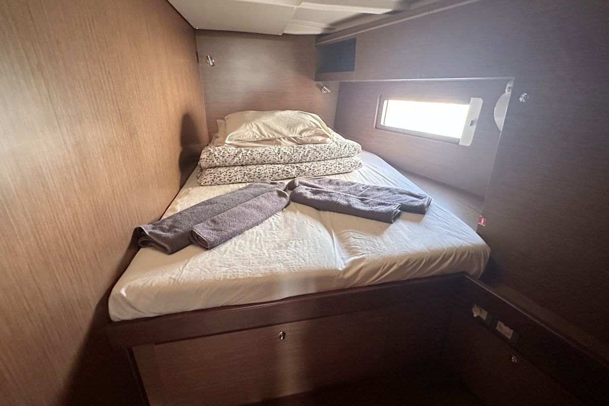 Cabin on Flipper, a Beneteau Oceanis 51.1 sailboat at Palma de Mallorca, Spain