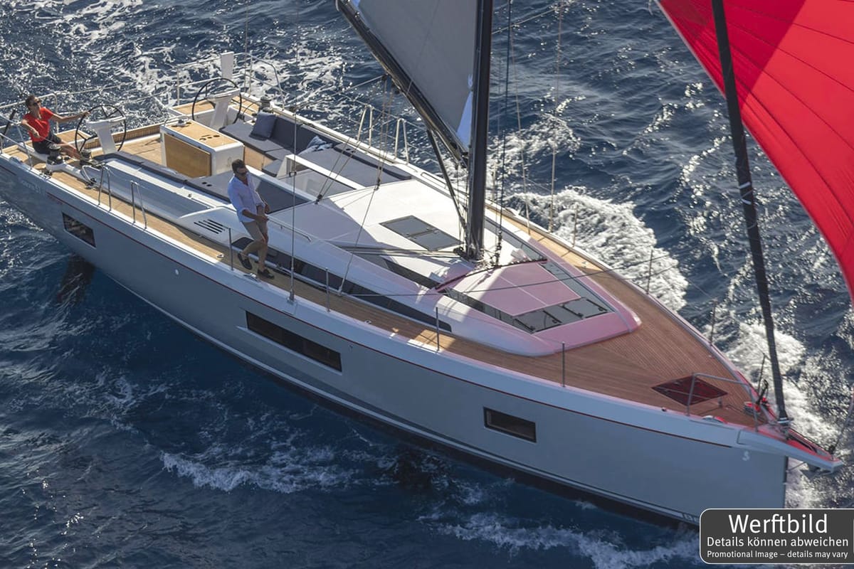 Flipper, a Beneteau Oceanis 51.1 sailboat at Palma de Mallorca, Spain