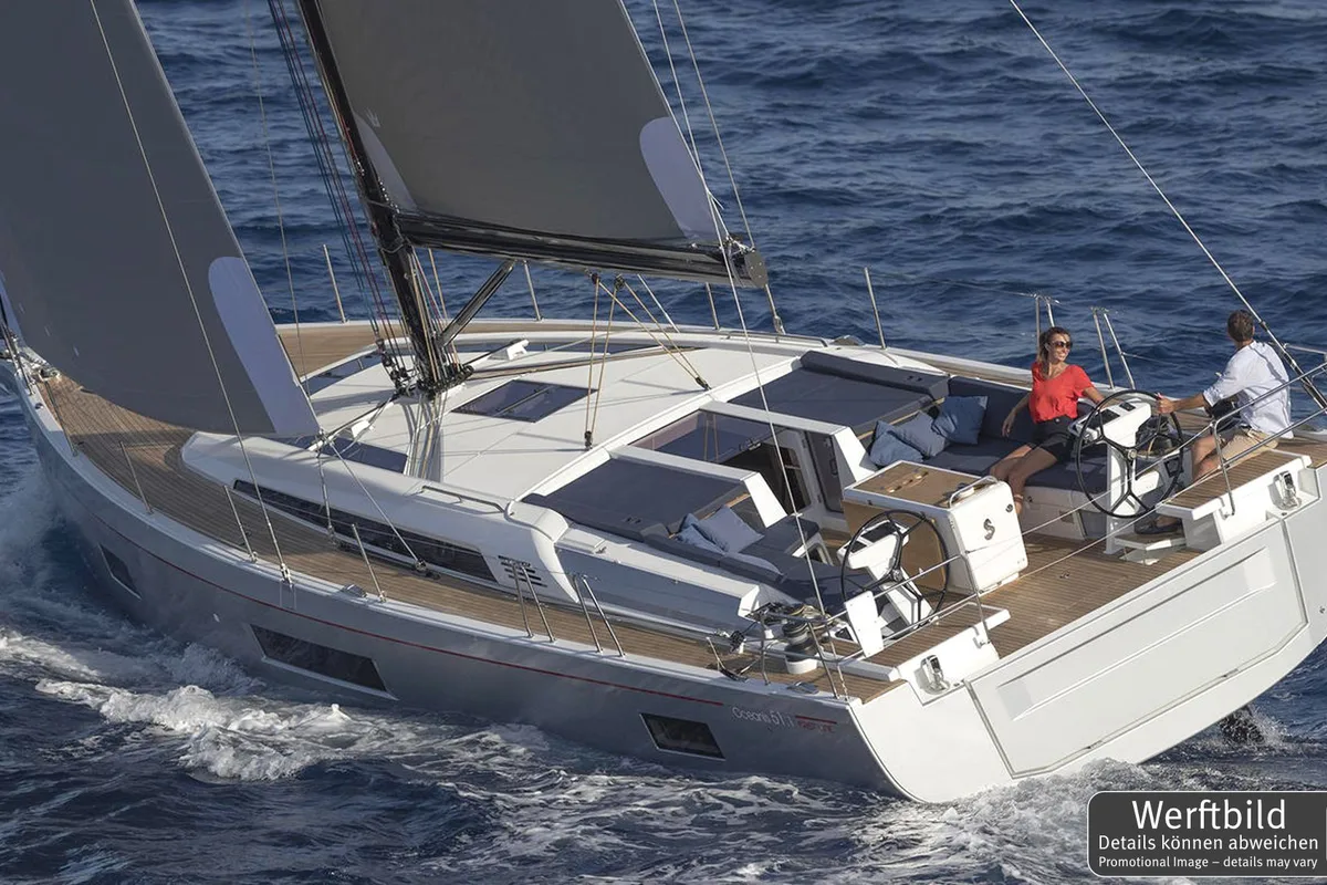 Flipper, a Beneteau Oceanis 51.1 sailboat at Palma de Mallorca, Spain