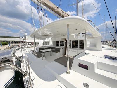 Deck of Ladies And Gentlemen, a Lagoon 450 catamaran at Općina Sukošan, Croatia