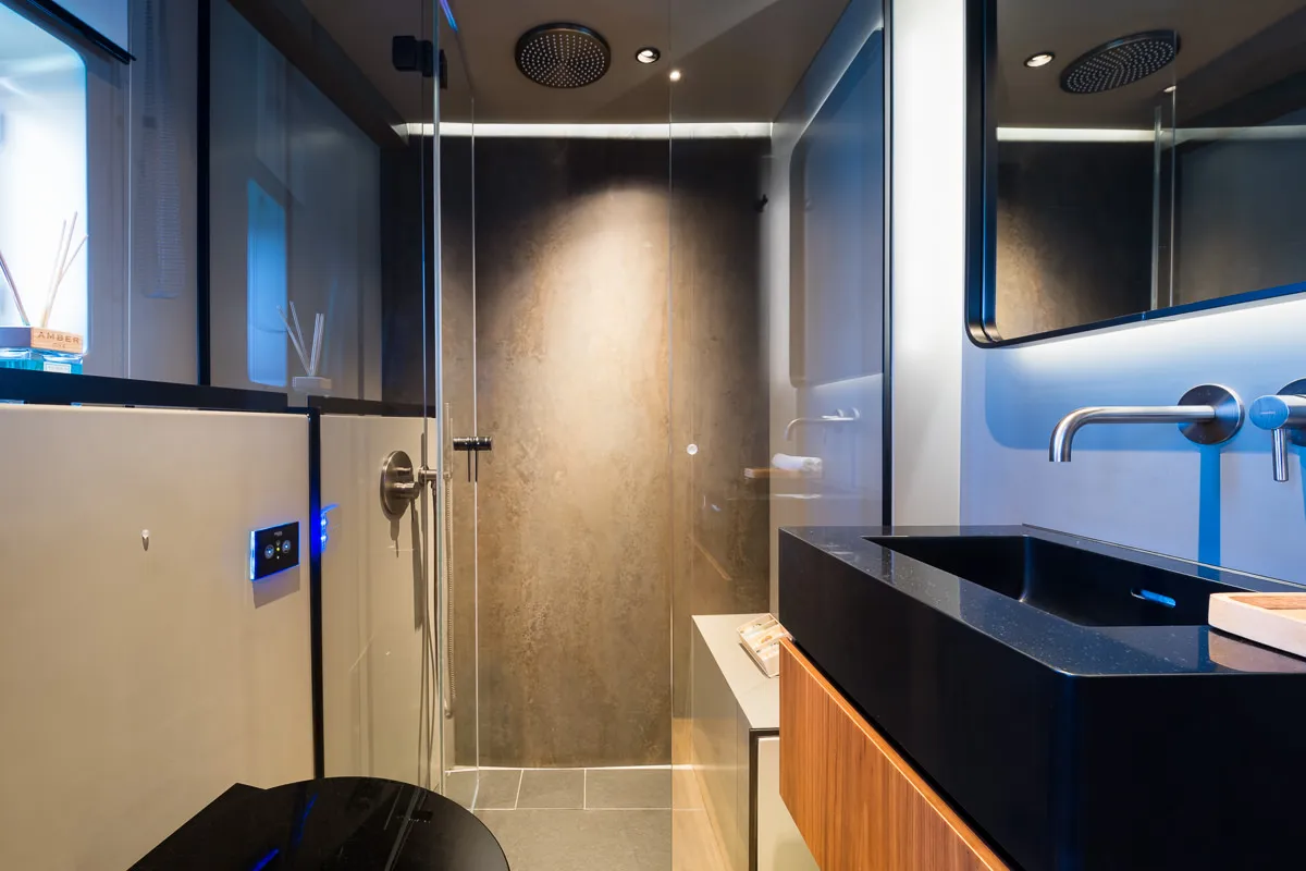 Head on Amber One, a Sunreef Yachts Sunreef 70 Power catamaran at Grad Kaštela, Croatia