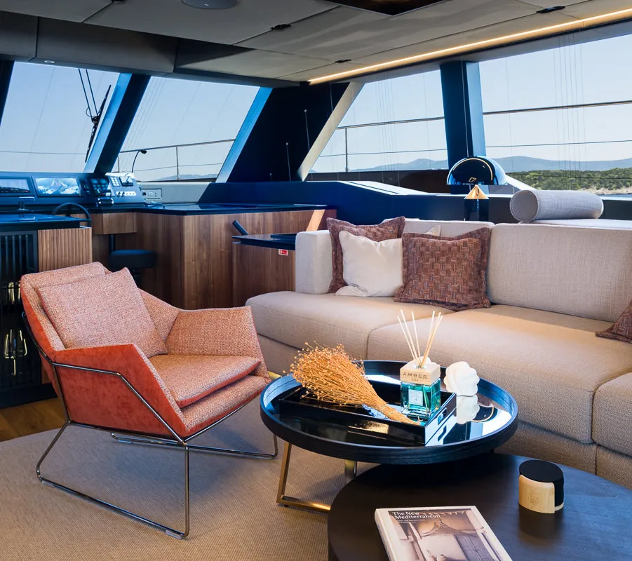 Salon of Amber One, a Sunreef Yachts Sunreef 70 Power catamaran at Grad Kaštela, Croatia