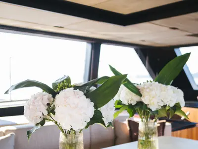 Salon of Amber One, a Sunreef Yachts Sunreef 70 Power catamaran at Grad Kaštela, Croatia