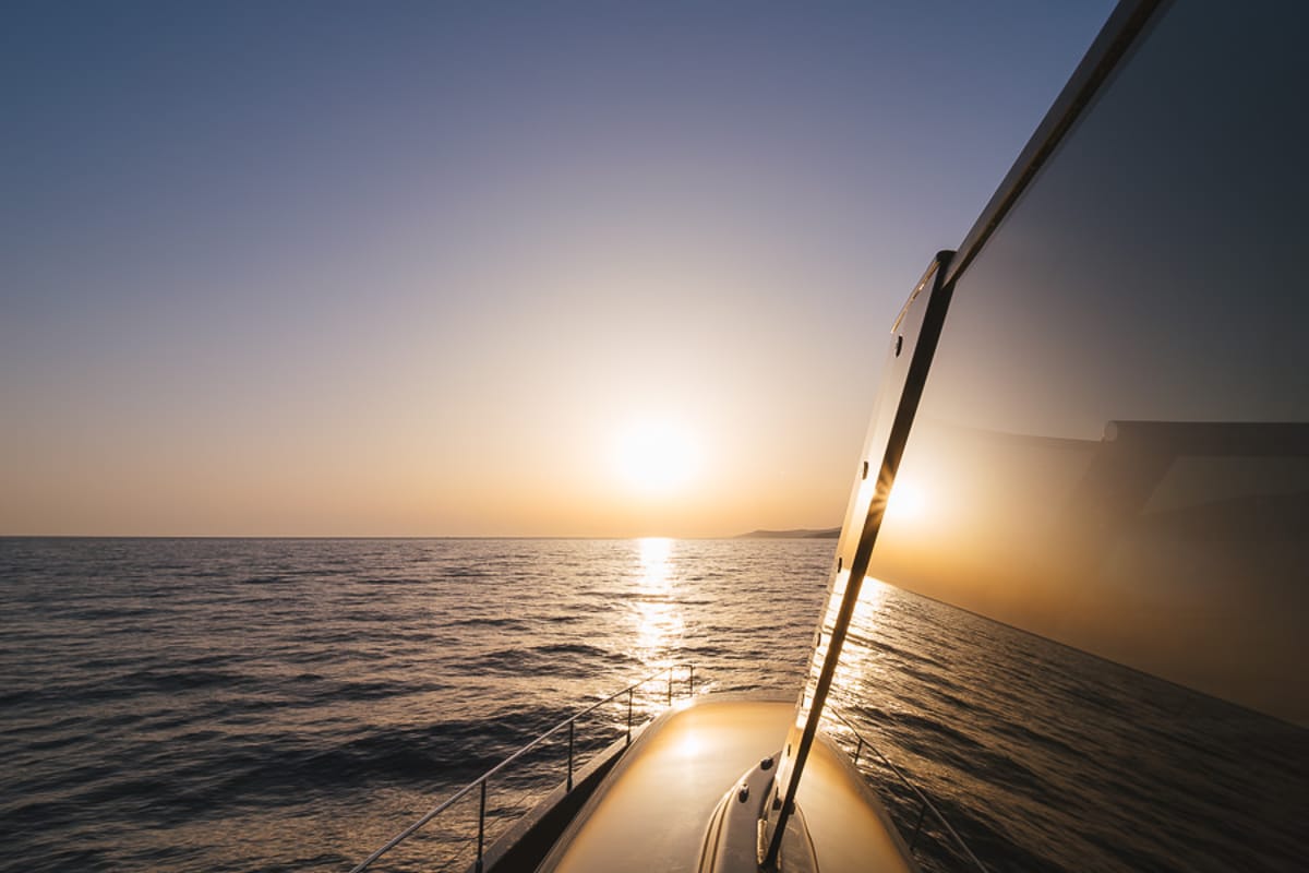 Deck of Amber One, a Sunreef Yachts Sunreef 70 Power catamaran at Grad Kaštela, Croatia