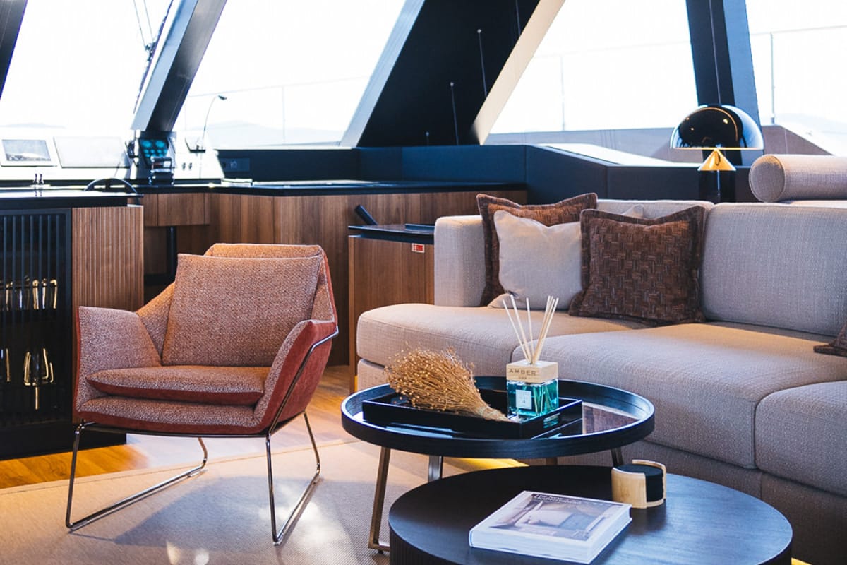 Salon of Amber One, a Sunreef Yachts Sunreef 70 Power catamaran at Grad Kaštela, Croatia