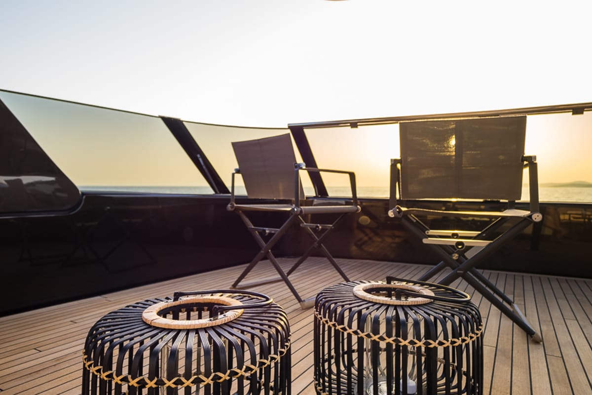 Deck of Amber One, a Sunreef Yachts Sunreef 70 Power catamaran at Grad Kaštela, Croatia