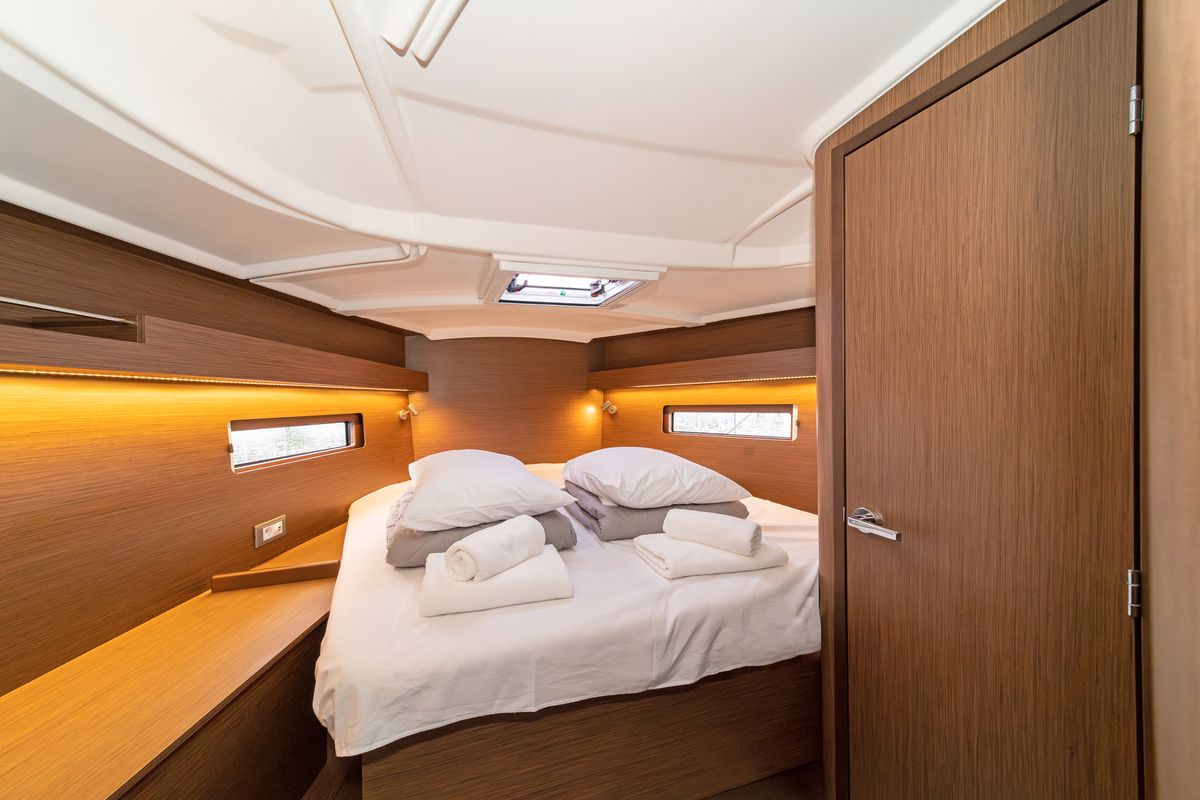 Cabin on First Passion, a Beneteau Oceanis 40.1 sailboat at Skradin, Croatia