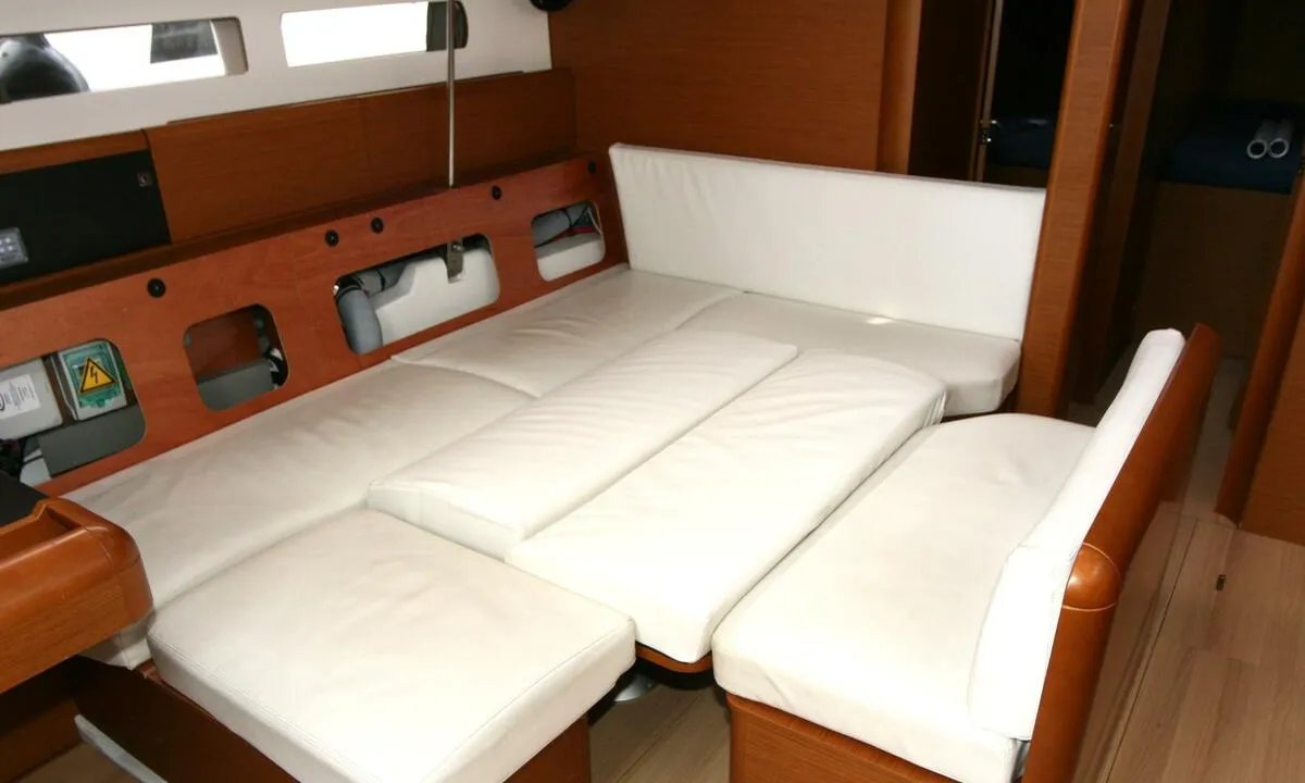 Salon of Horizon, a Jeanneau Sun Odyssey 479 sailboat at Općina Rogoznica, Croatia