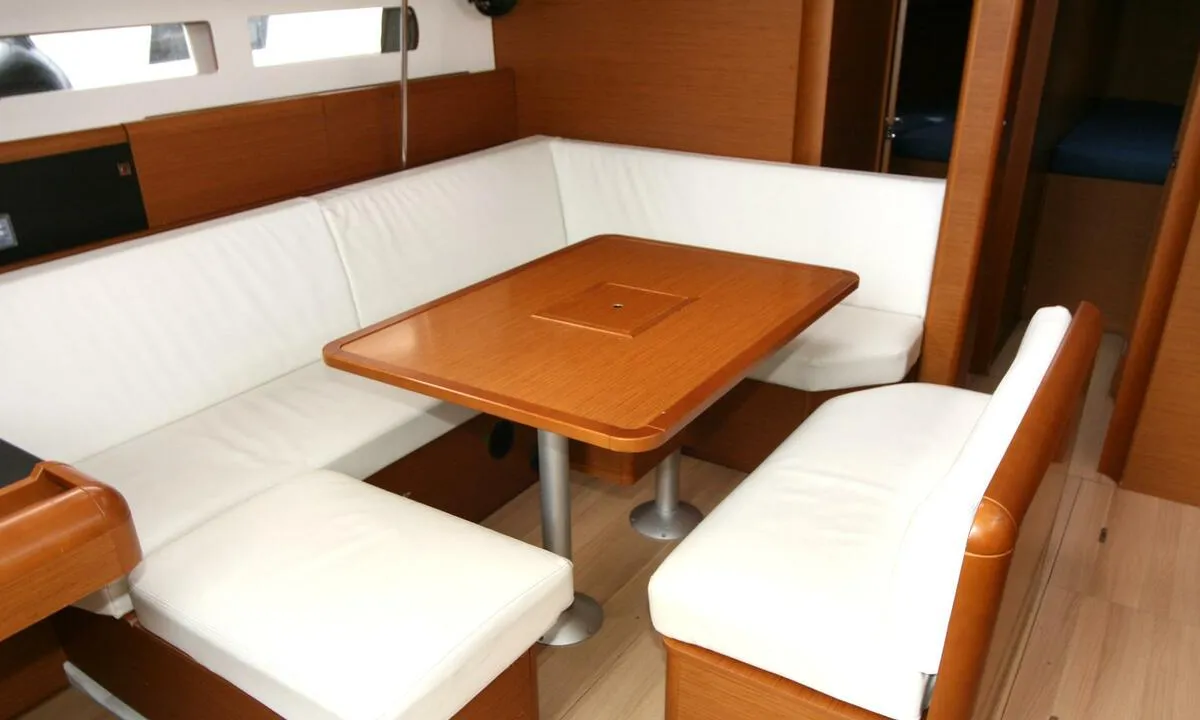 Salon of Horizon, a Jeanneau Sun Odyssey 479 sailboat at Općina Rogoznica, Croatia