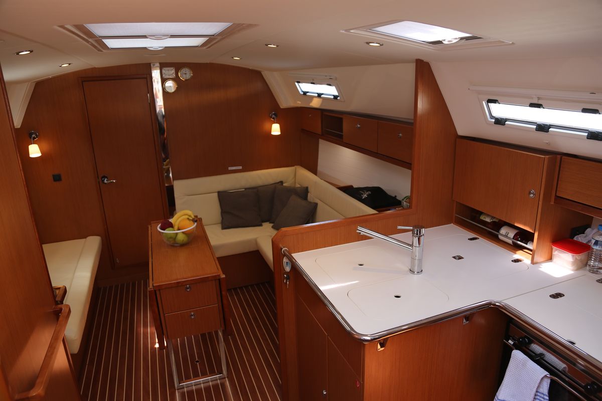 Salon of Doris, a Bavaria Cruiser 36 sailboat at Volos Municipality, Greece