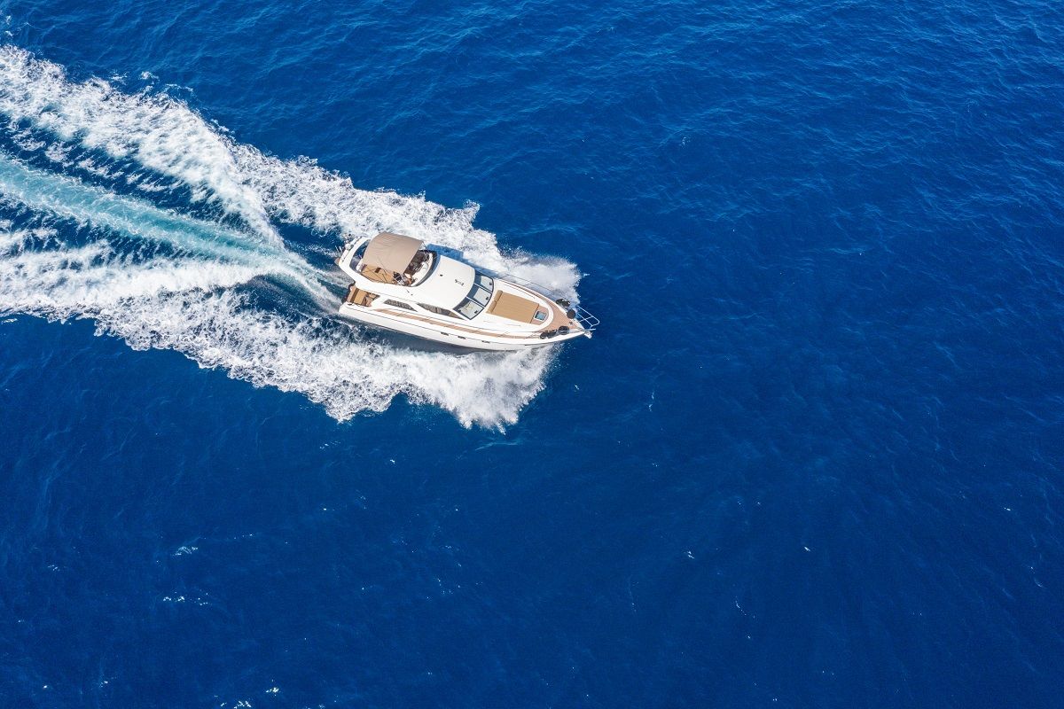 Exterior view of Margo, a Princess Yachts Princess 470 motorboat at Piraeus, Greece
