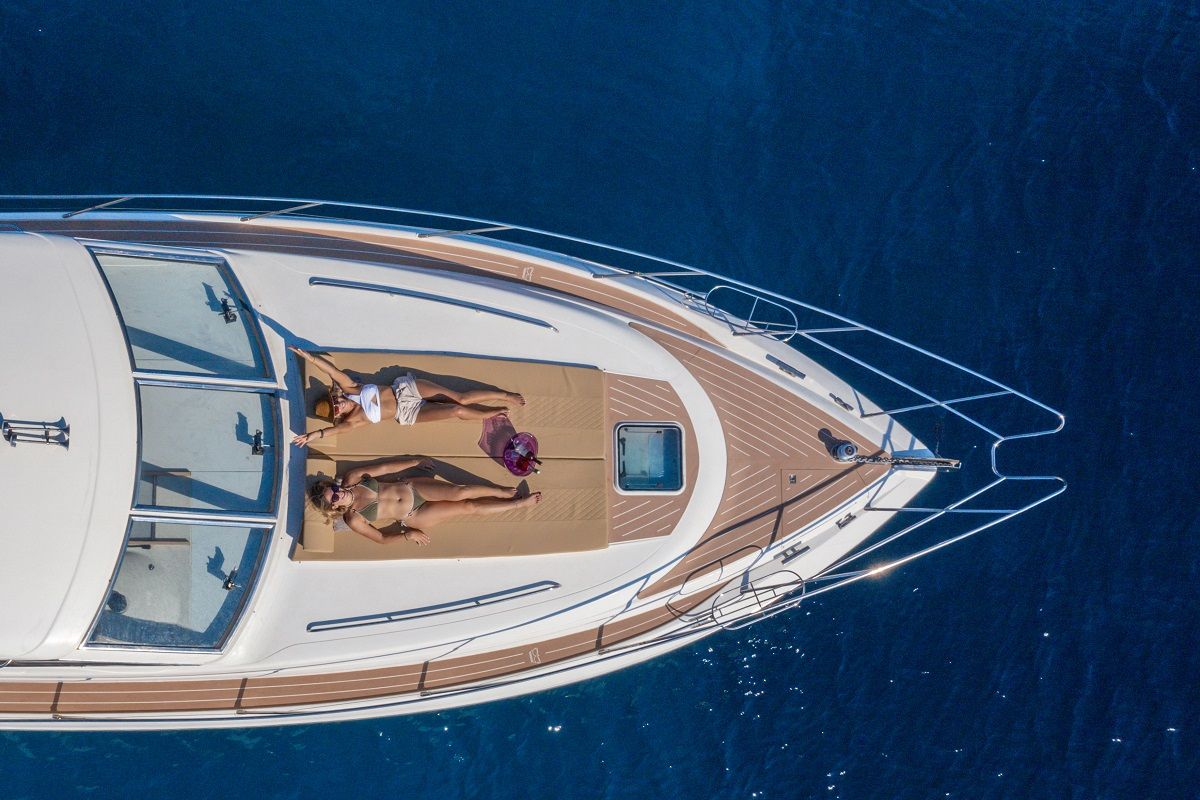 Exterior view of Margo, a Princess Yachts Princess 470 motorboat at Piraeus, Greece
