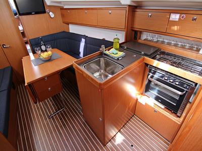 Galley of Lucy, a Bavaria Cruiser 34 sailboat at Općina Sukošan, Croatia