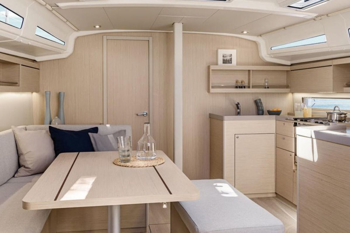 Salon of Sunsail Oceanis 40.1 Premium, a Beneteau Oceanis 40.1 sailboat at Procida, Italy