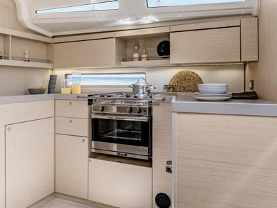 Galley of Sunsail Oceanis 40.1 Premium, a Beneteau Oceanis 40.1 sailboat at Procida, Italy