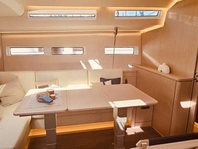 Salon of Marina, a Jeanneau 55 sailboat at Salerno, Italy