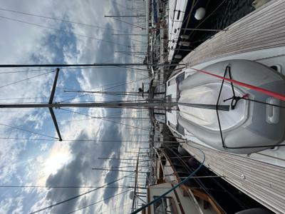 Deck of Messenger, a Jeanneau 57 sailboat at Athens, Greece