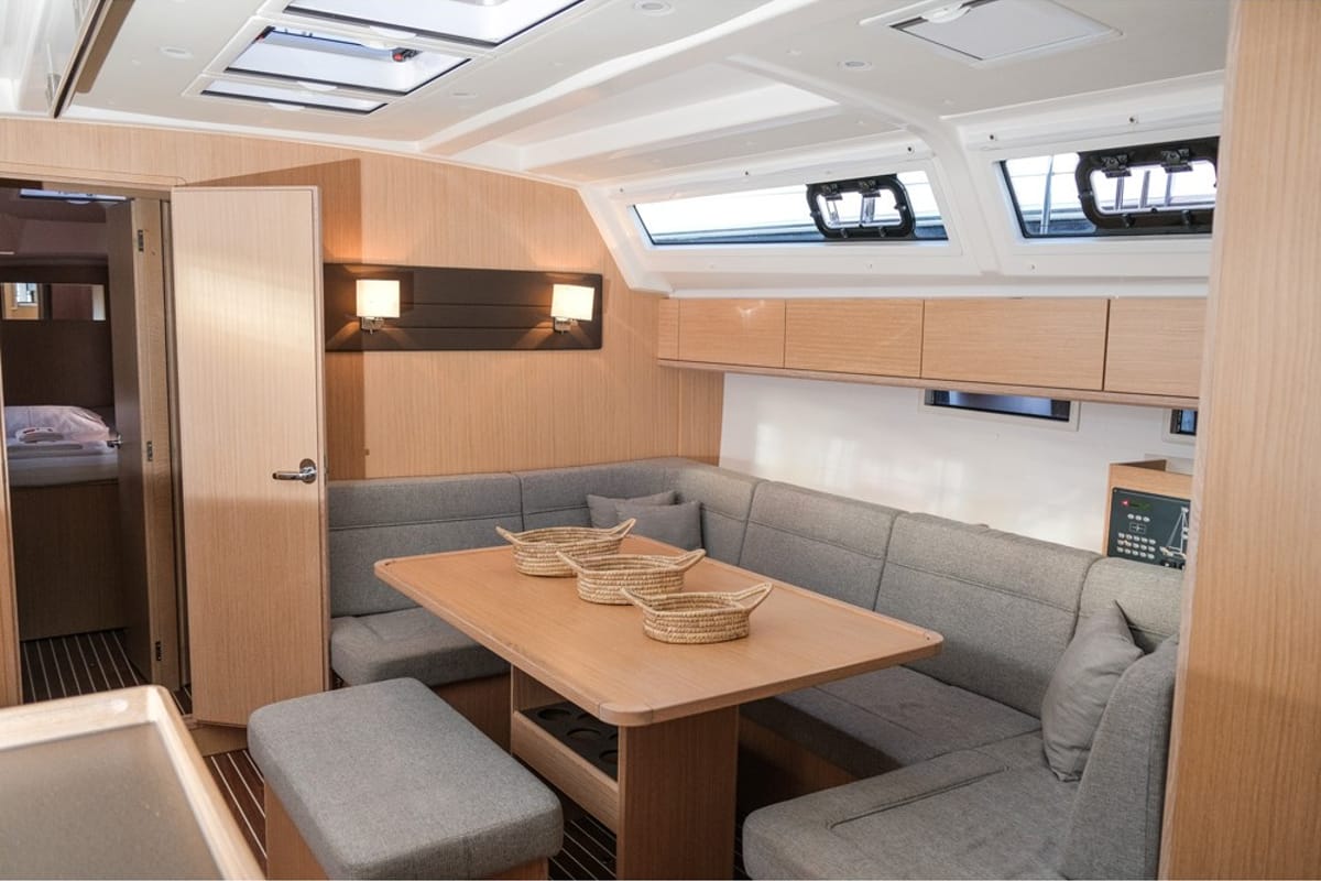 Salon of Barcelona, a Bavaria Cruiser 46 sailboat at Fethiye, Turkey