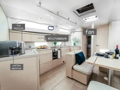 Galley of ZIA, a Beneteau Oceanis 46.1 sailboat at Grad Šibenik, Croatia