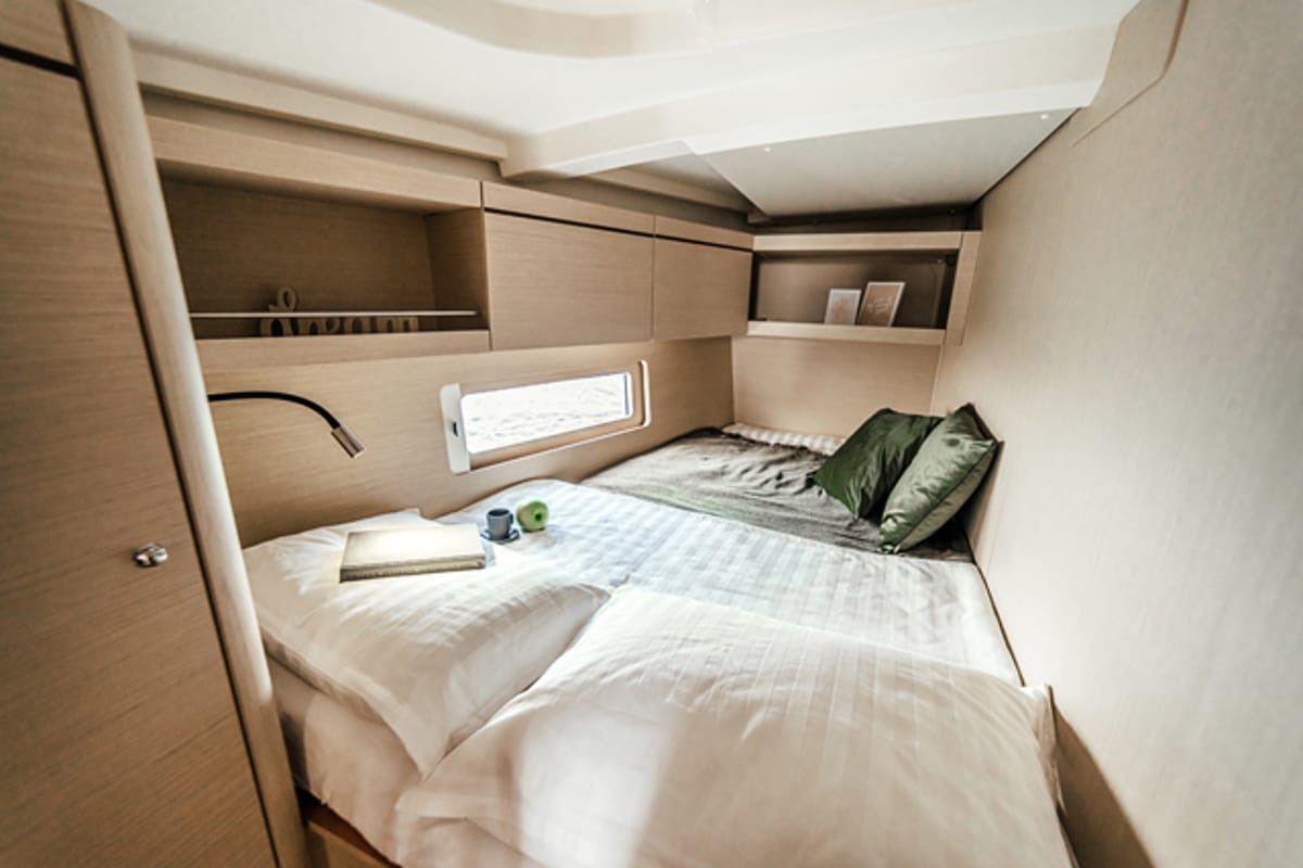 Cabin on ZIA, a Beneteau Oceanis 46.1 sailboat at Grad Šibenik, Croatia