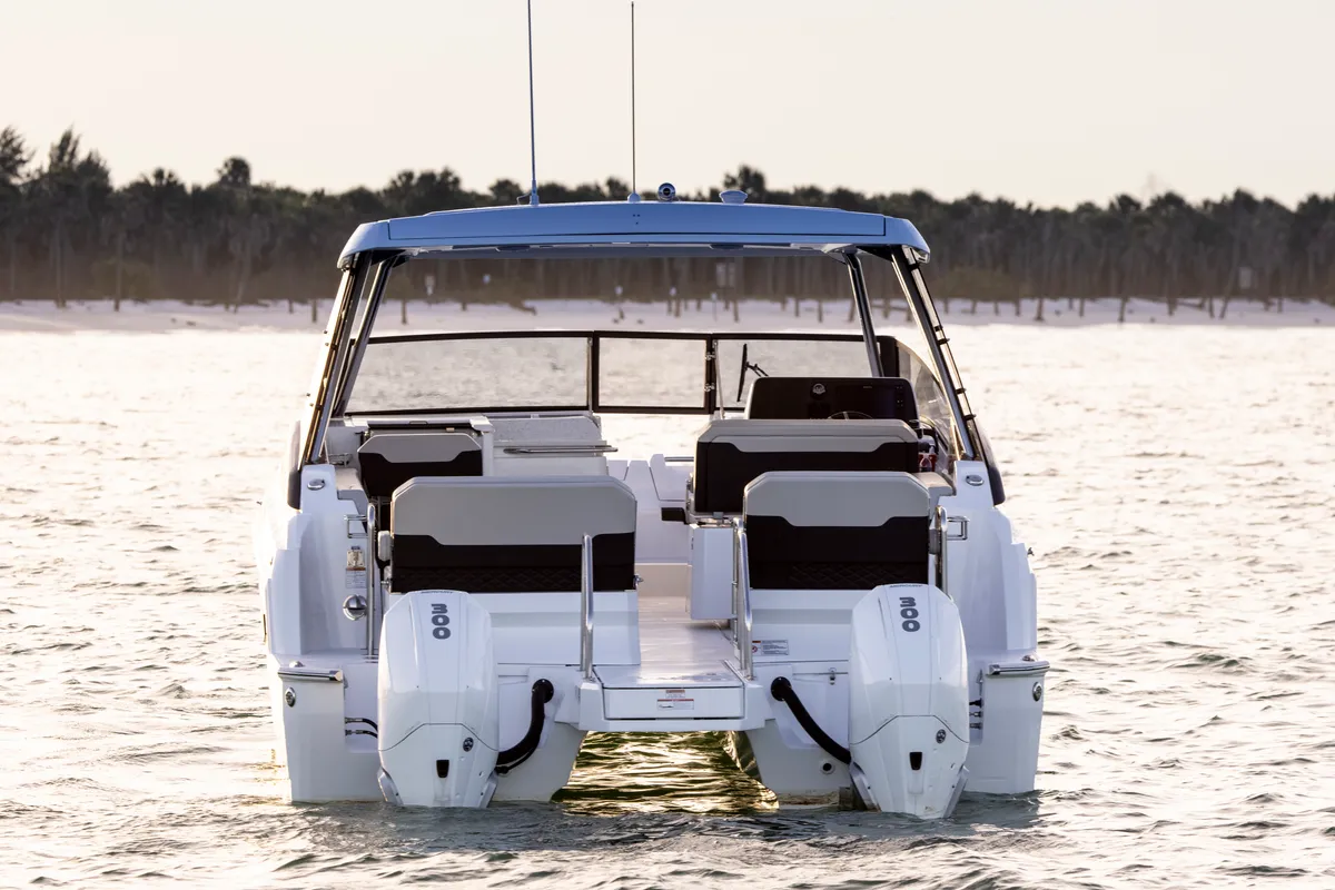 Exterior view of BATCAT, a Aquila Yachts Aquila 32 Sport catamaran at Ajaccio, France