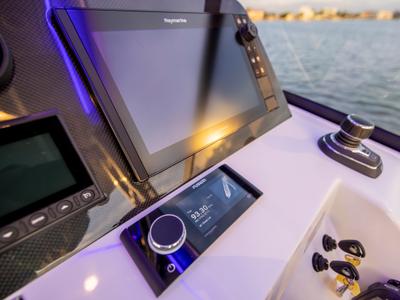 Cockpit of BATCAT, a Aquila Yachts Aquila 32 Sport catamaran at Ajaccio, France