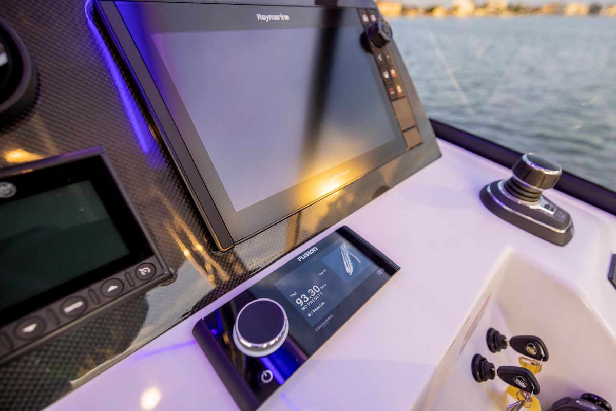 Cockpit of BATCAT, a Aquila Yachts Aquila 32 Sport catamaran at Ajaccio, France