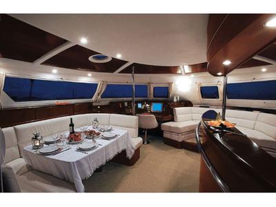 Cockpit of Whale, a Fountaine Pajot Eleuthera 60 catamaran at Palermo, Italy