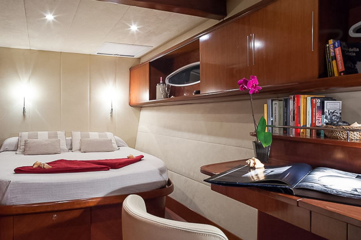 Cabin on Whale, a Fountaine Pajot Eleuthera 60 catamaran at Palermo, Italy