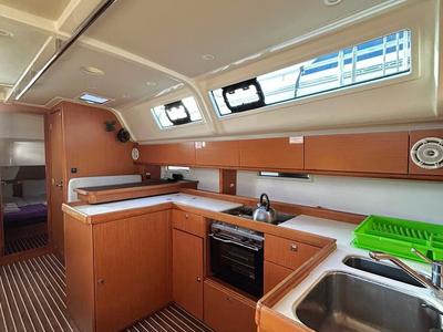 Galley of Lina, a Bavaria Cruiser 51 sailboat at Athens, Greece
