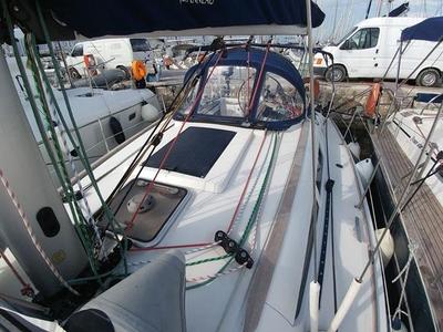 Galley of Katrina, a Jeanneau Sun Odyssey 36i sailboat at Municipal Unit of Elefsina, Greece