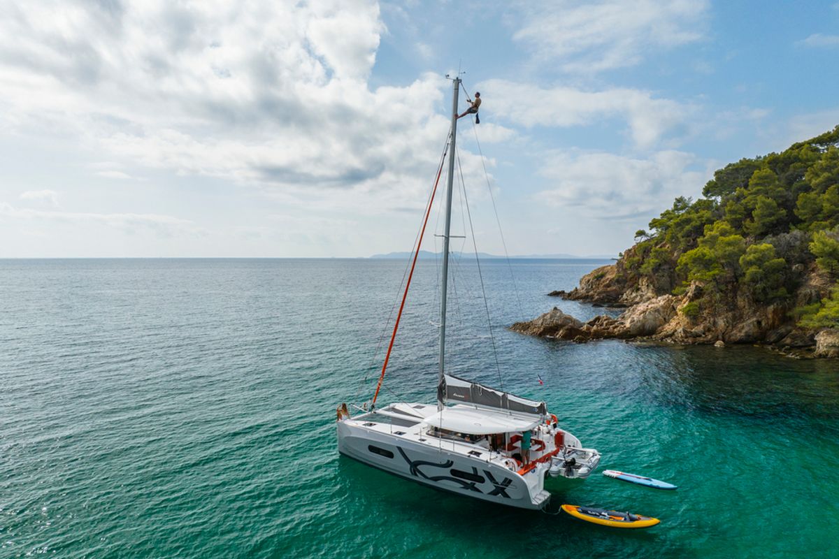 Exterior view of Excess 11, a Excess 11 catamaran at Pa Khlok, Thailand
