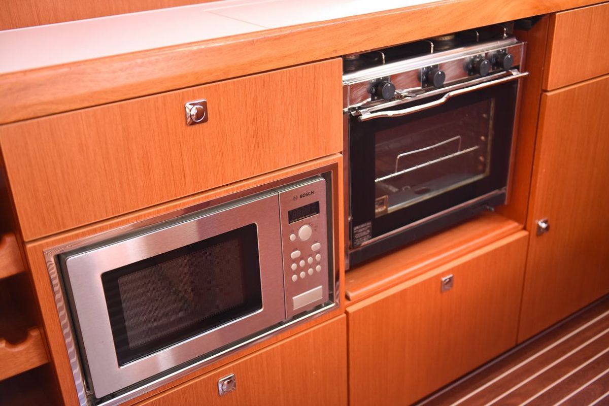 Galley of Fat Boy, a Bavaria Cruiser 56 sailboat at Zadar, Croatia