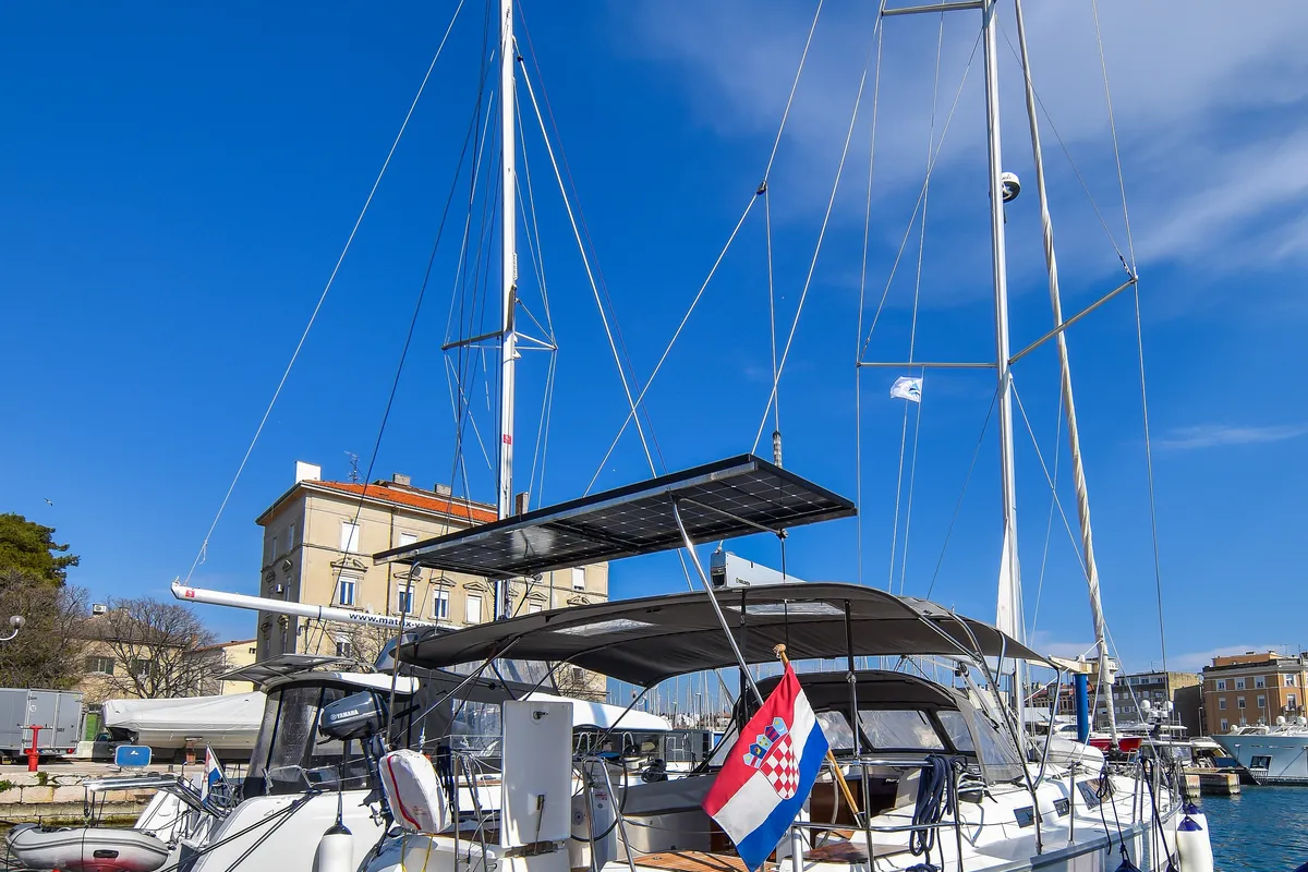 Fat Boy, a Bavaria Cruiser 56 sailboat at Zadar, Croatia