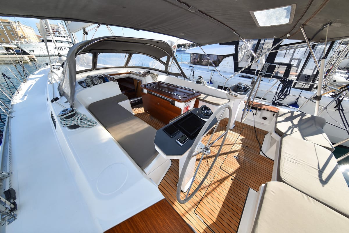 Fat Boy, a Bavaria Cruiser 56 sailboat at Zadar, Croatia