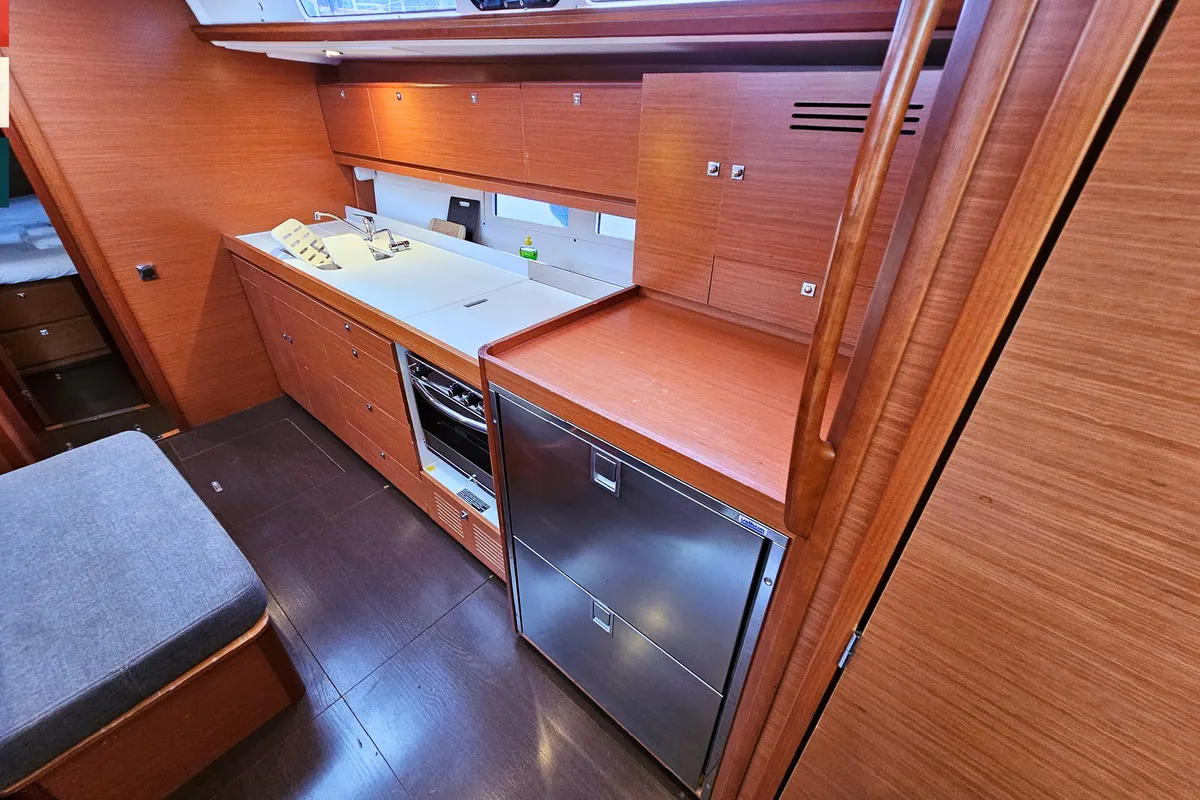 Galley of Katajina AC/Gen, a Dufour 460 Grand Large sailboat at Općina Rogoznica, Croatia