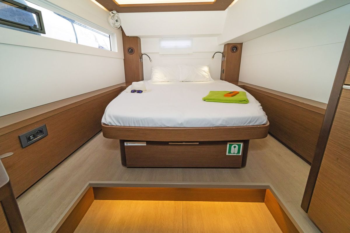 Cabin on Nefeli, a Lagoon 46 catamaran at Volos Municipality, Greece