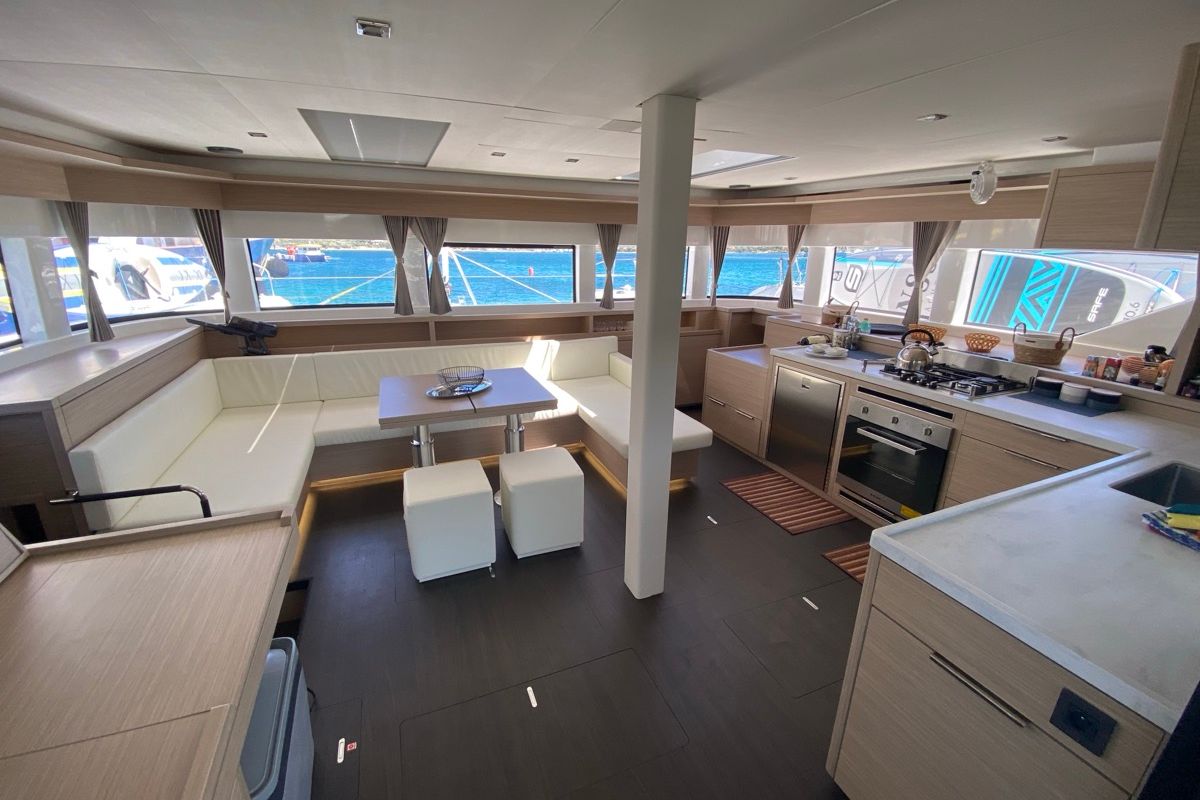 Salon of The Moon (GND), a Lagoon 55 catamaran at Grand Anse, Grenada