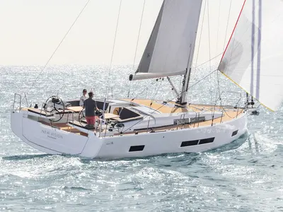 Exterior view of Prima Vera, a Hanse Yachts Hanse 460 sailboat at Općina Sukošan, Croatia