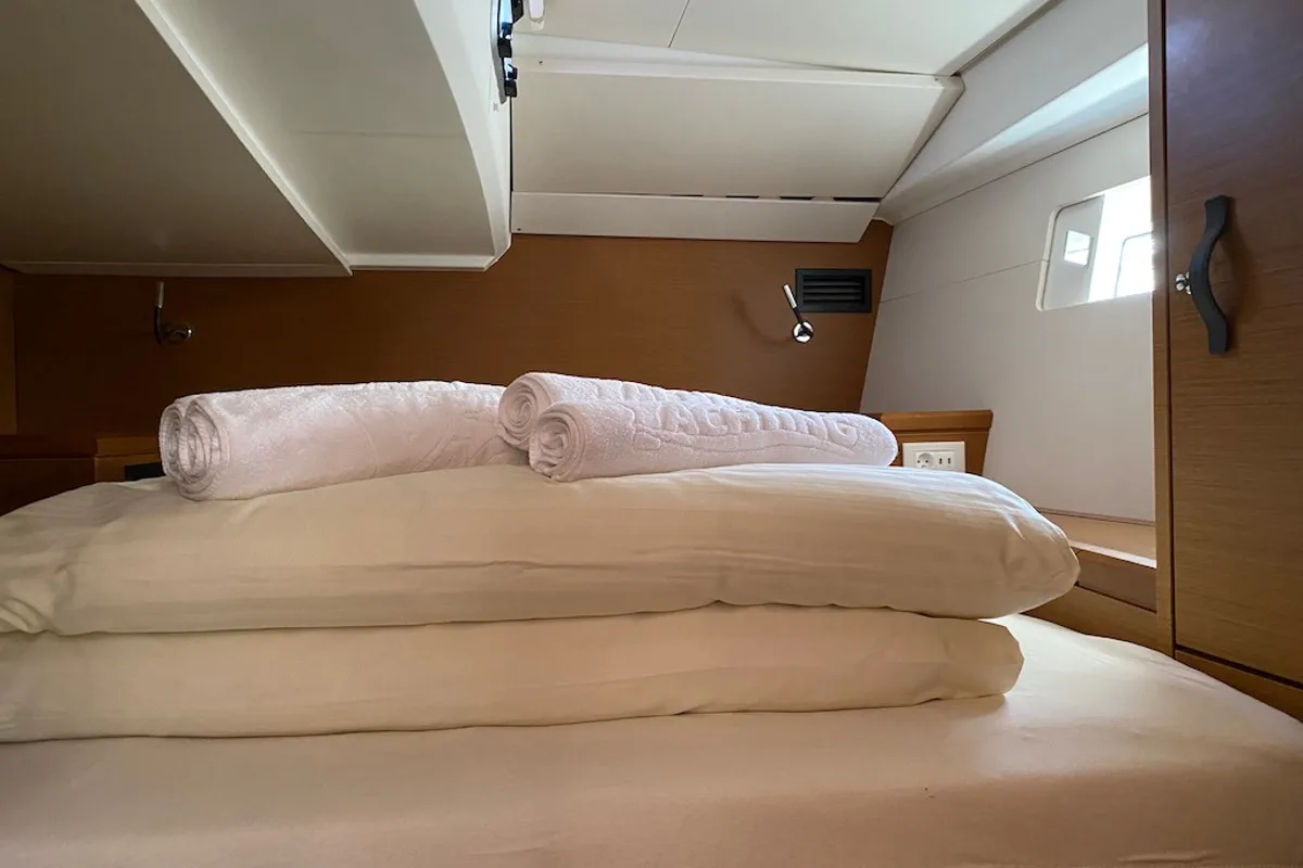 Cabin on KATRINA, a Jeanneau 51 sailboat at Grad Šibenik, Croatia
