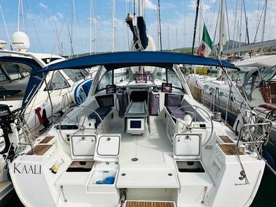 Cabin on Kaali, a Beneteau Oceanis 45 sailboat at La Spezia, Italy